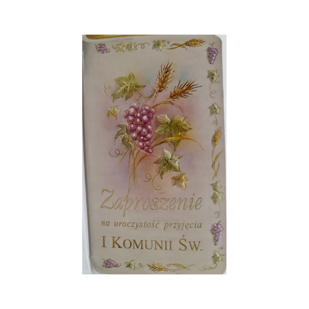 zaproszenia na Komunie Świetą zaproszenie  7,2 cm *13,5 cm 12047642645