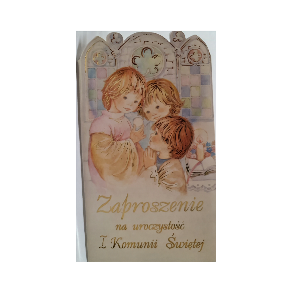 zaproszenia na Komunie Świetą zaproszenie  7,2 cm *13,5 cm 12047645063