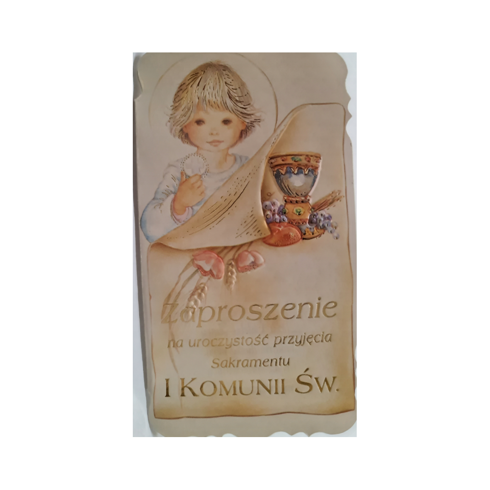 zaproszenia na Komunie Świetą zaproszenie  7,2 cm *13,5 cm 12047646470