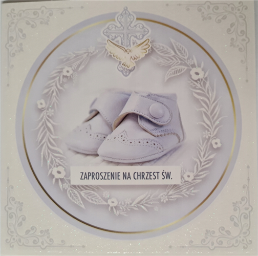 ZAPROSZENIE NA CHRZEST ŚWIĘTY 12,1 cm *12,1 cm 12047697685
