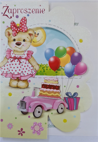zaproszenia na urodziny dziecka 10,7 cm *15 cm 12053260754