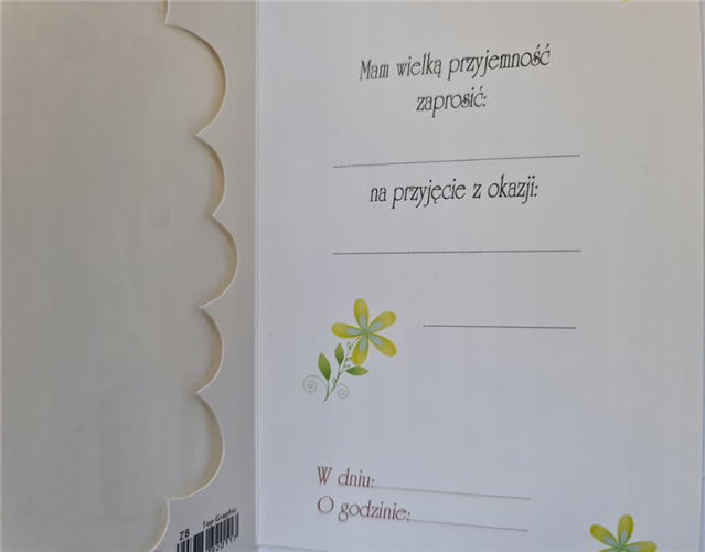 zaproszenia na urodziny dziecka 10,7 cm *15 cm 12053305913