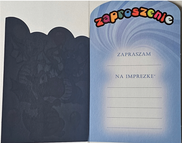 zaproszenia na urodziny dziecka 10,2 cm *15,5 cm 12053319657