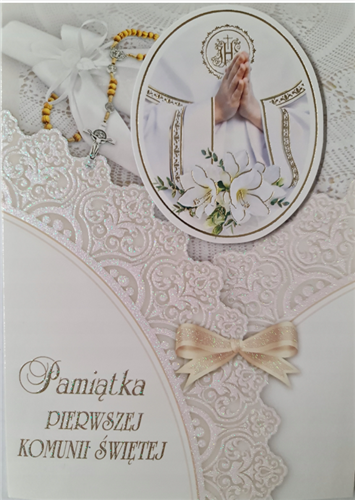 Pamiątka pierwszej Komunii Świetej Kartka  11,7 cm *16,5 cm 12066560387
