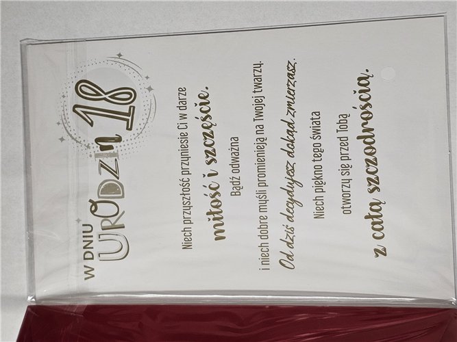 kartka na osiemnastkę kartka na 18 kartka WESOŁA 18 lat 13 cm *20,5 cm 15576707774