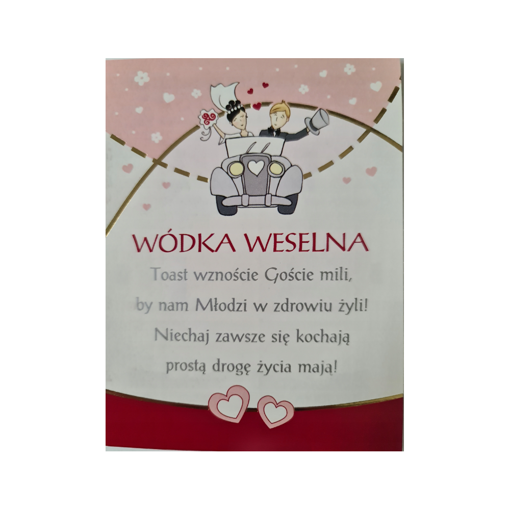 ETYKIETY NAKLEJKI NA ALKOHOL WÓDKA WESELNA 2szt .9,5cmx12,5cm 12176965638