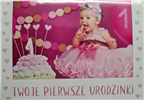 Kartki urodzinowe na roczek pierwsze urodziny  12 cm *16,5 cm 12582812596