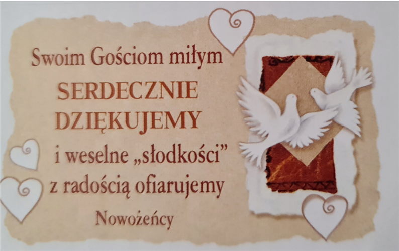 NAKLEJKI NA CIASTO WESELNE 4 szt wym. 8x5cm 12176980315
