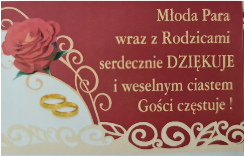 NAKLEJKI NA CIASTO WESELNE 4 szt wym. 8x5cm 12176974321
