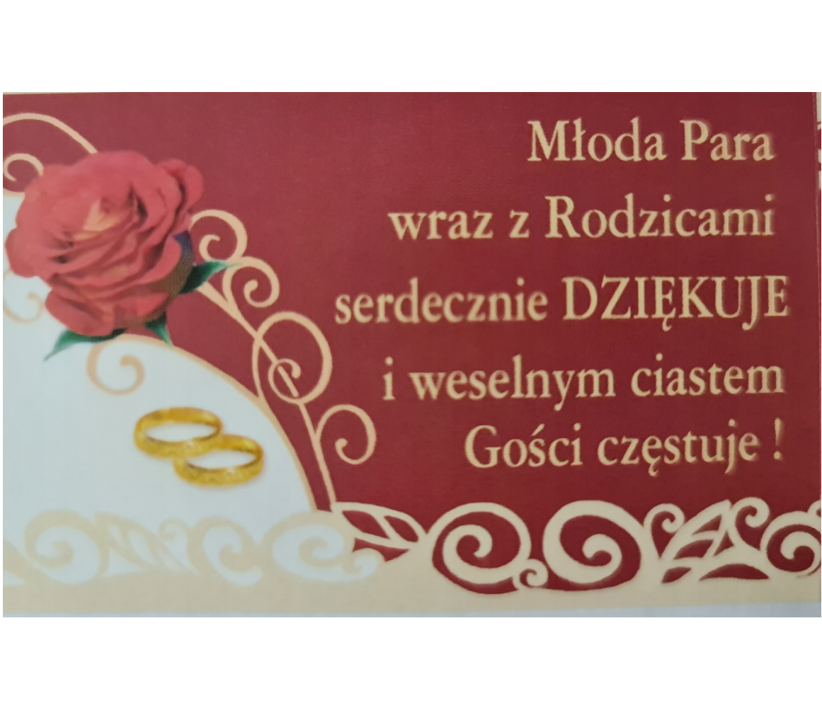 NAKLEJKI NA CIASTO WESELNE 4 szt wym. 8x5cm 12176974321