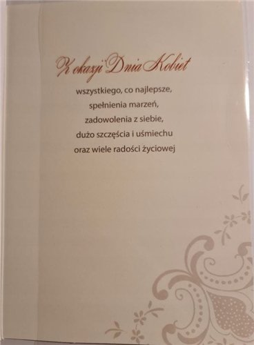 kartki z okazji dnia Kobiet, 8 Marca 11,7 cm *16,8 cm 17220366767