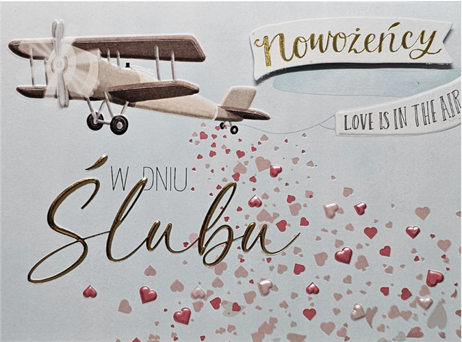 pamiątka na ślub, kartka na ślub PRZESTRZENNA 11,7 cm *16,7 cm  10803526242