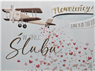 pamiątka na ślub, kartka na ślub PRZESTRZENNA 11,7 cm *16,7 cm  10803526242