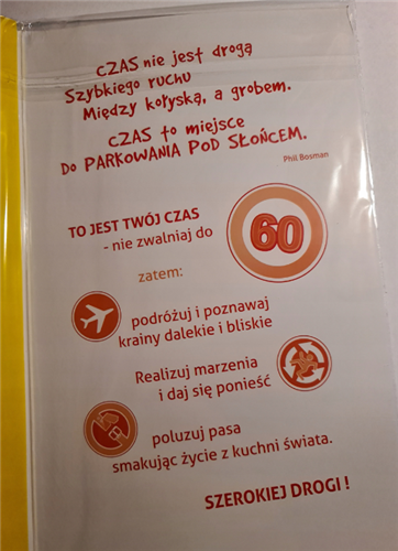 kartka urodzinowa na 60 lat sześćdziesiąte urodziny 13 cm *20,4 cm  11080464857