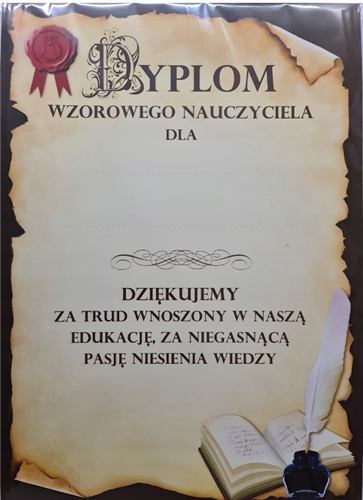 DYPLOM dla Nauczyciela 21 cm *29,7 cm 12130669948