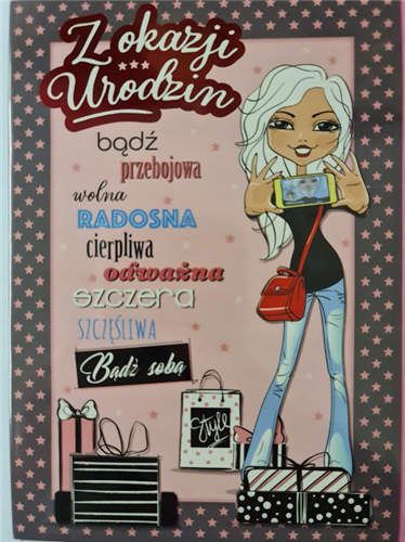 Kartki urodzinowe kartka urodzinowa WESOŁE Zabawna 11,7 cm *16,8 cm  12134292249