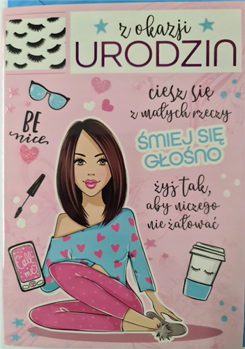 Kartki urodzinowe kartka urodzinowa WESOŁE Zabawna 11,7 cm *16,8 cm  12134295564