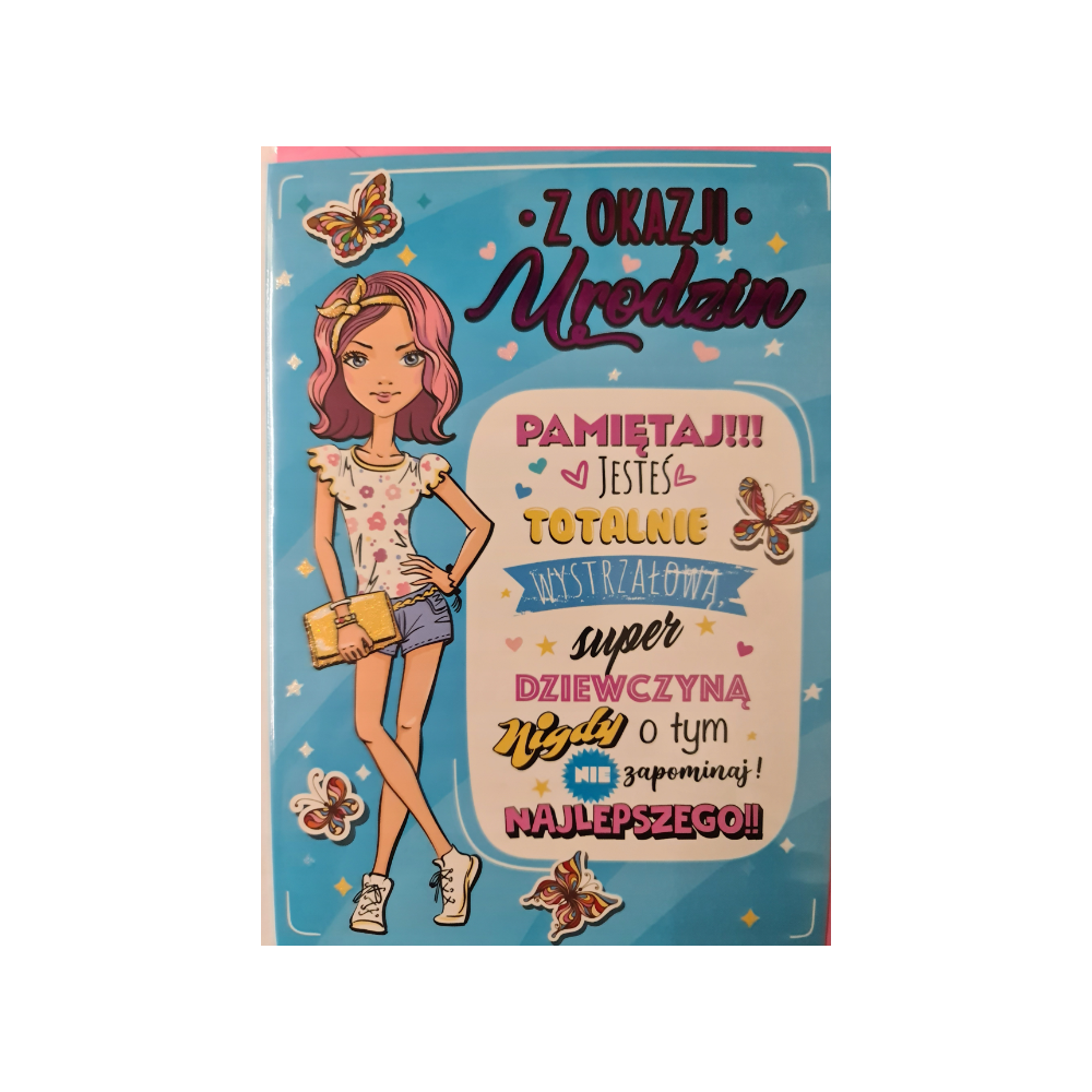 Kartki urodzinowe kartka urodzinowa WESOŁE Zabawna 11,7 cm *16,8 cm  12134297370