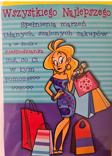 Kartki urodzinowe kartka urodzinowa WESOŁE Zabawna 11,7 cm *16,8 cm  12189714398