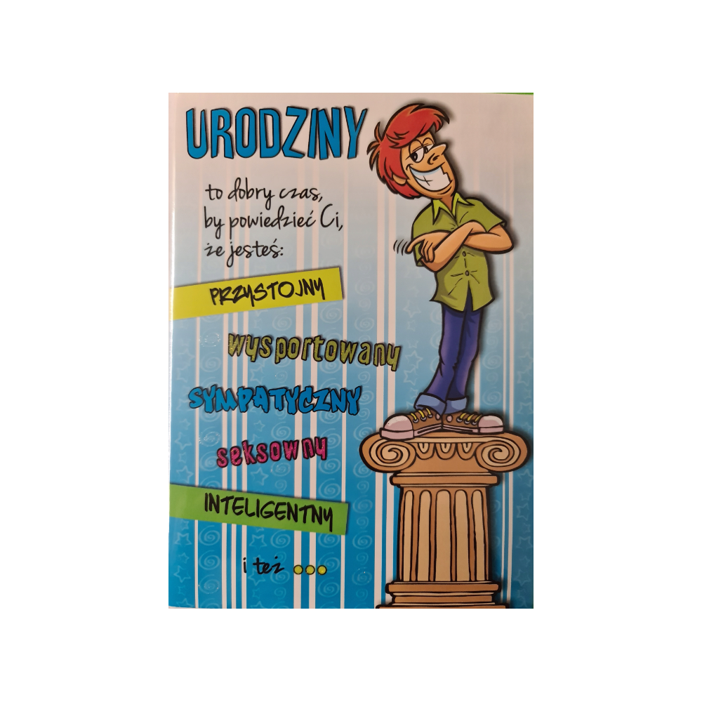 Kartki urodzinowe kartka urodzinowa WESOŁE Zabawna  11,7 cm *16,8 cm12189760624