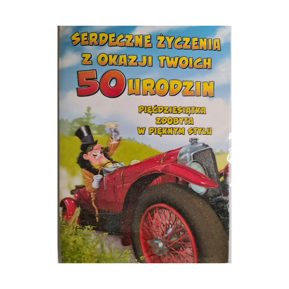 kartka urodzinowa na 50 lat 11,5cm x 16,5 cm 16897830227