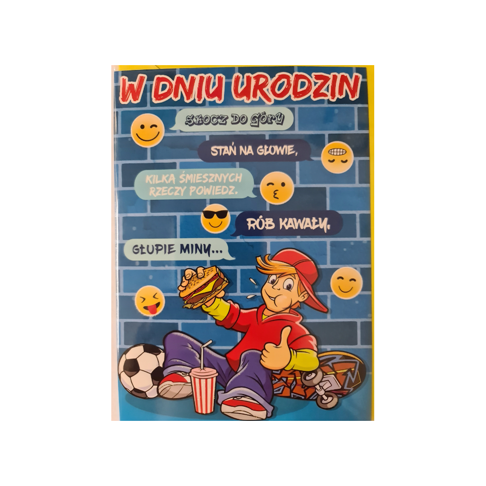 Kartki urodzinowe kartka urodzinowa WESOŁE Zabawna  11,7 cm *16,8 cm 12437997016