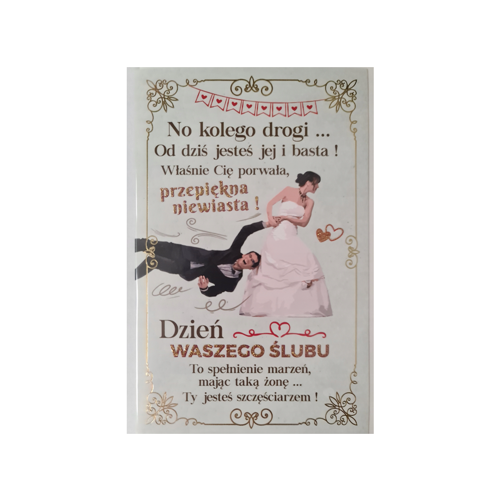 pamiątka na ślub, kartka na ślub, pocztówka ślubna 13 cm *20,4cm 16897830194
