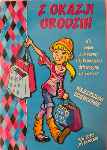 Kartki urodzinowe kartka urodzinowa WESOŁE Zabawna 11,7 cm *16,8 cm  12438052336