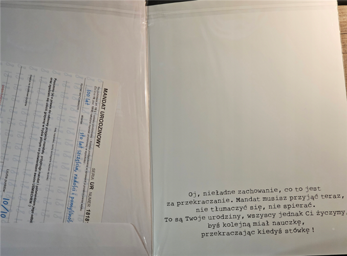 kartka urodzinowa na 40 lat czterdziestkę  24,5 cm x33 cm 12545989730