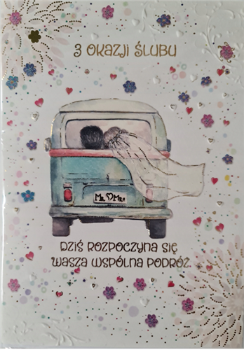 pamiątka na ślub, kartka na ślub, pocztówka ślubna   11,7 cm *16,5 cm 12552969243