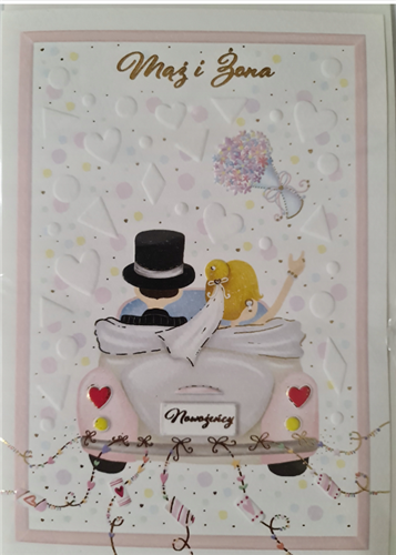 pamiątka na ślub, kartka na ślub, pocztówka ślubna   11,7 cm *16,5 cm 12552974266
