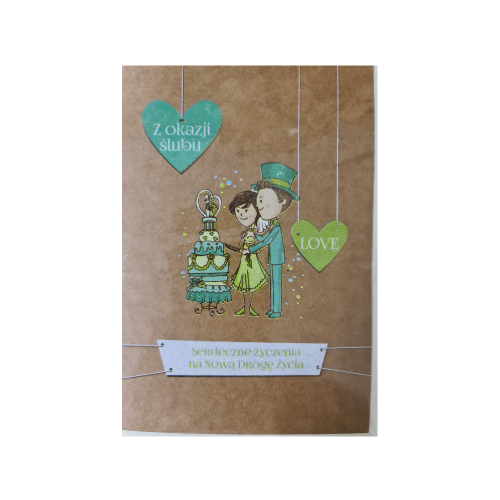 pamiątka na ślub, kartka na ślub, pocztówka ślubna  11,7 cm *16,5 cm 12552977463