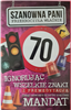 kartka urodzinowa na 70 lat  13 cm *20,5 cm 12760421325