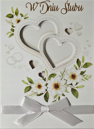 pamiątka na ślub, kartka na ślub, pocztówka ślubna 13,6 cm *18,2 cm  13540461443
