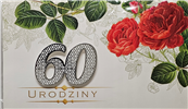 kartka urodzinowa na 60 lat sześćdziesiąte urodziny 11,4 cm *19 cm 13589008765