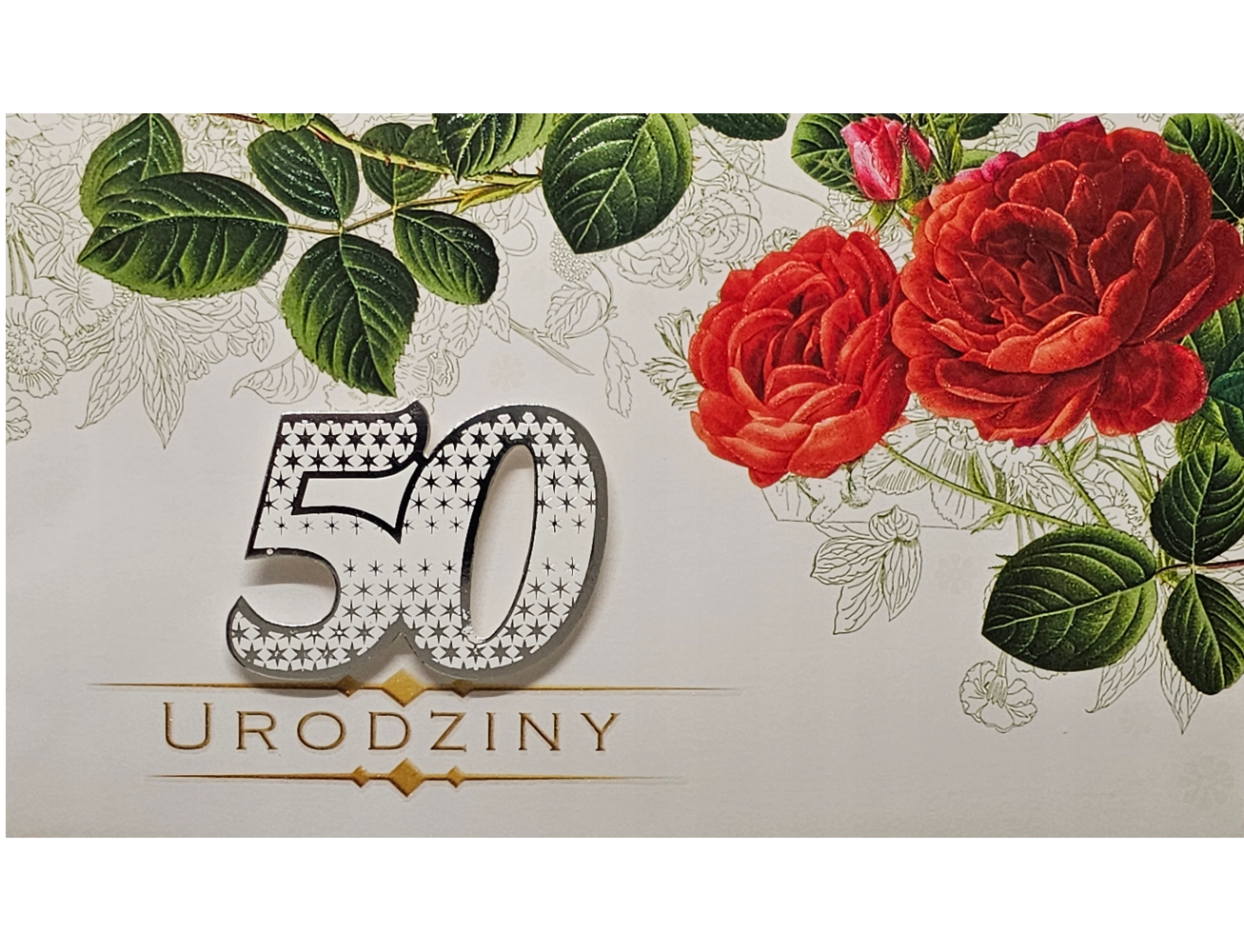 kartka urodzinowa na 50 lat  11,4 cm *19 cm 13589015744
