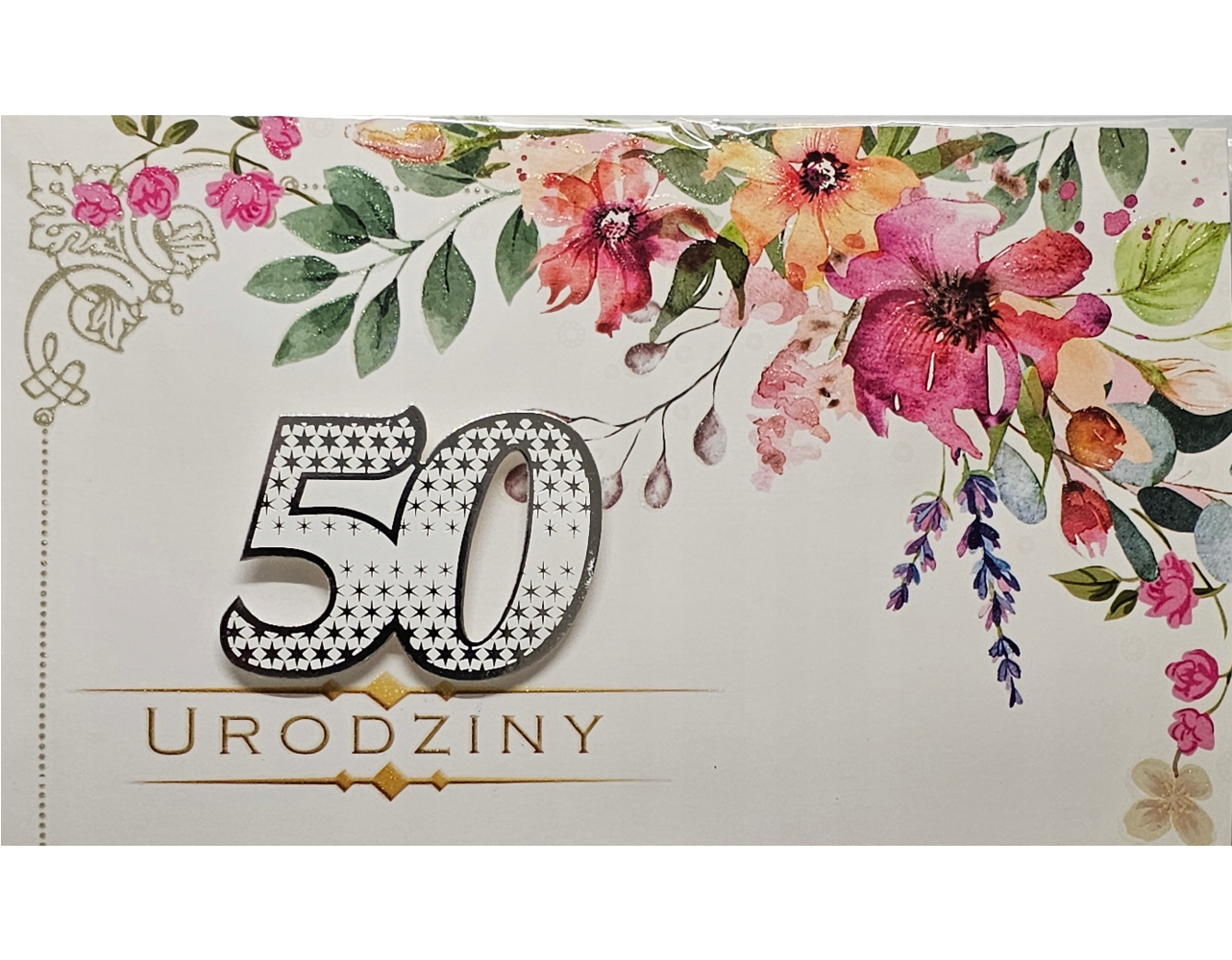 kartka urodzinowa na 50 lat  11,4 cm *19 cm 16092916197