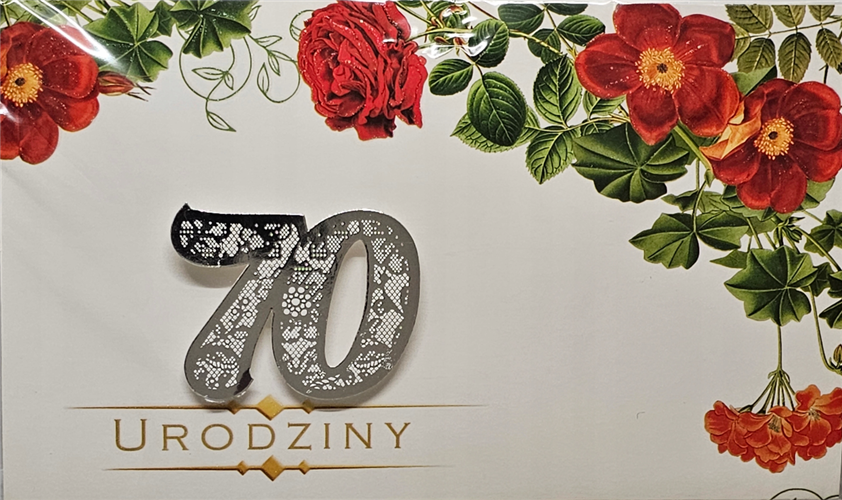 kartka urodzinowa na 70 lat   11,4 cm *19 cm 16092935062