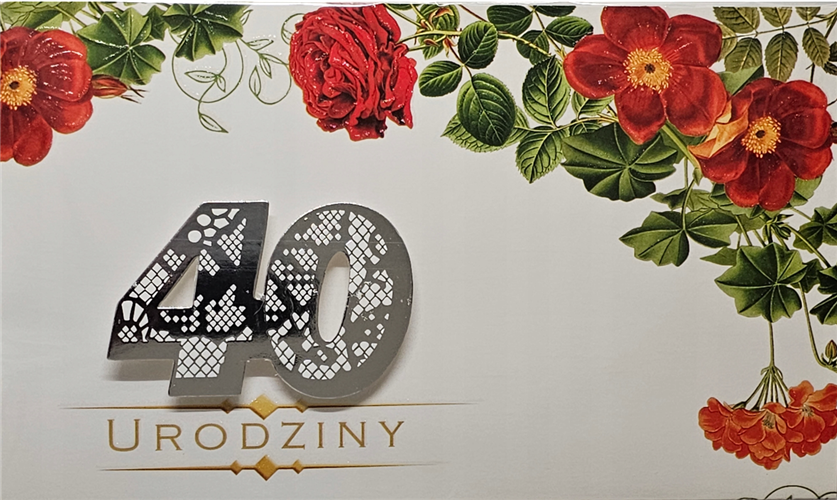 kartka urodzinowa na 40 lat czterdziestkę  11,4 cm *19 cm 13589070063