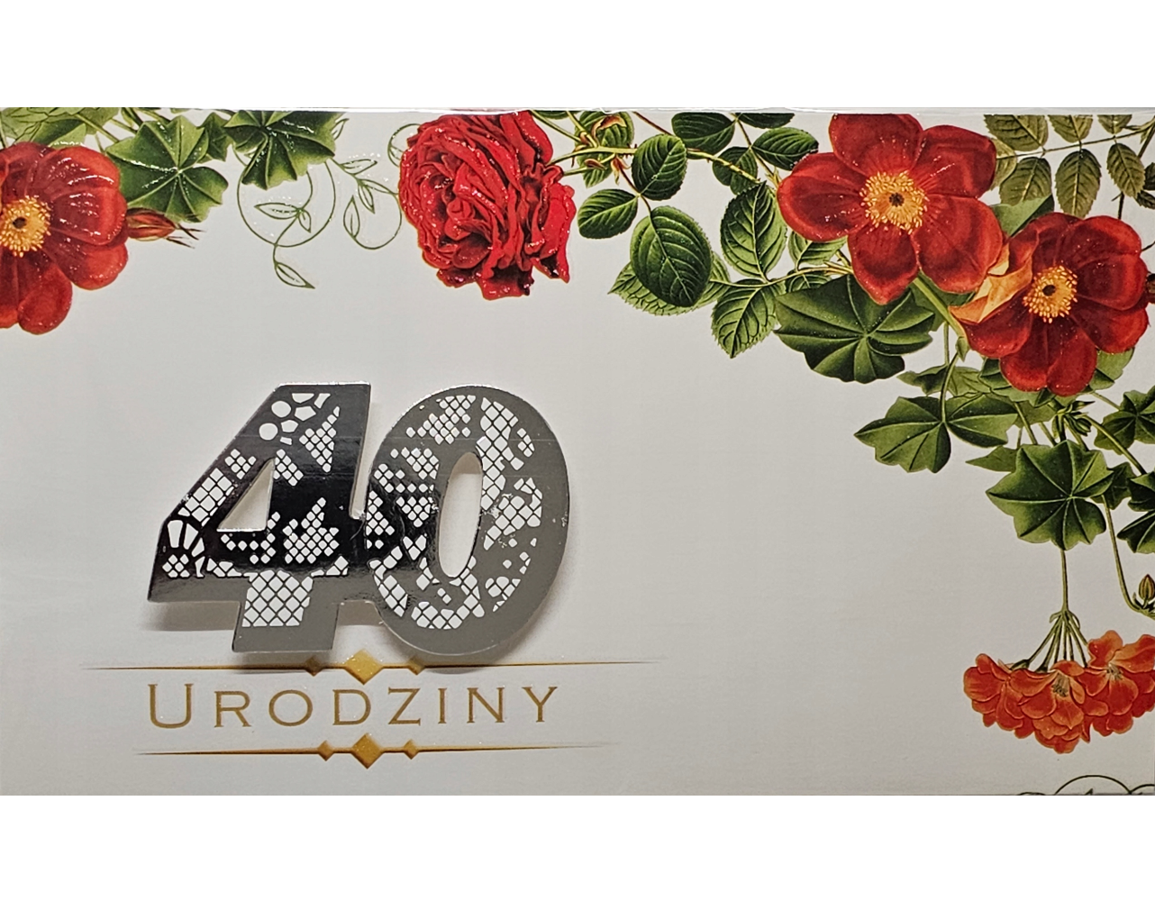kartka urodzinowa na 40 lat czterdziestkę  11,4 cm *19 cm 13589070063