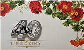 kartka urodzinowa na 40 lat czterdziestkę  11,4 cm *19 cm 13589070063