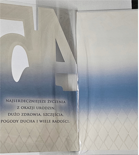 kartka urodzinowa na 45 lat czterdzieści pięć lat 11,4 cm *19 cm 13594510032