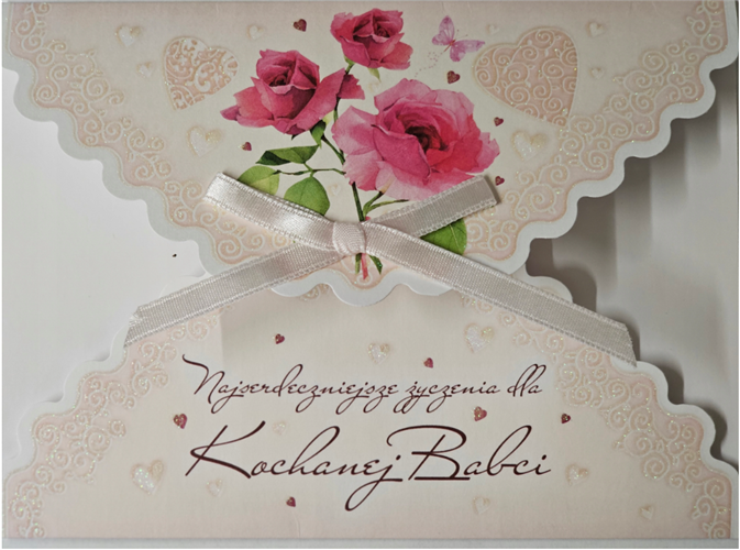 DZIEŃ BABCI kartka karnet NA DZIEŃ BABCI 11,7 cm *16,6 cm 13686996056