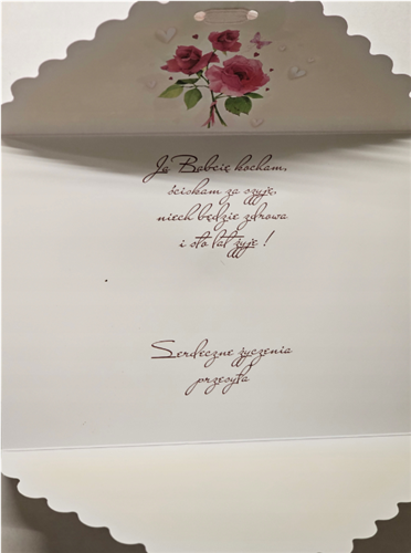 DZIEŃ BABCI kartka karnet NA DZIEŃ BABCI 11,7 cm *16,6 cm 13686996056