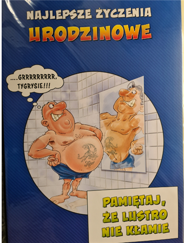 kartka urodzinowa WESOŁE Zabawna MEGA/DUŻA/WIELKA  28,5 cm *41,7 cm 13709839483