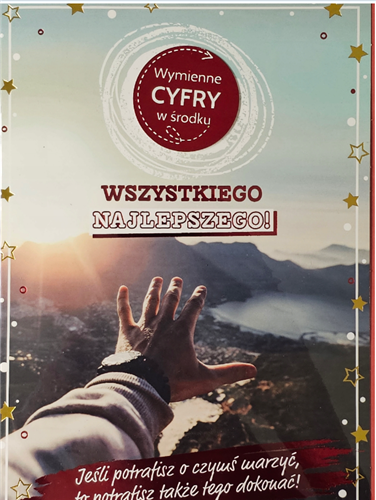 Kartki urodzinowe z wymienną cyfrą  12,7 cm *17,9 cm 13726670020