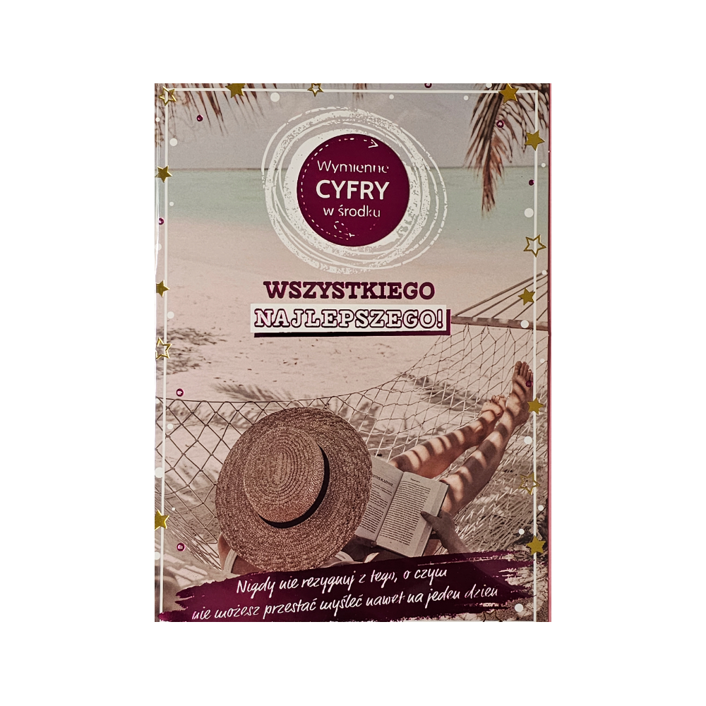 Kartki urodzinowe z wymienną cyfrą 12,7 cm *17,9 cm 13726671663