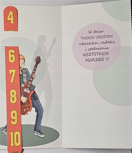 Kartki urodzinowe dla dziecka z wymienną cyferką 10,5 cm *21 cm 13763671631