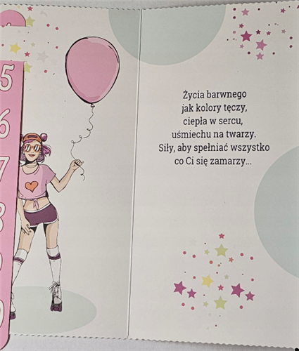 Kartki urodzinowe dla dziecka z wymienną cyferką 10,5 cm *21 cm 13763675332