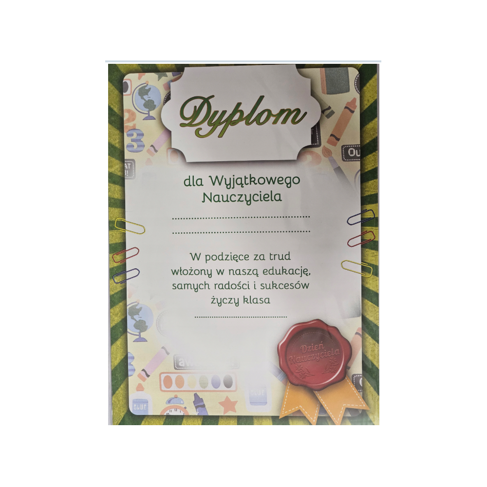 kartki dla Nauczyciela, DYPLOM dla Nauczyciela  21 cm *29,7 cm 13925717566